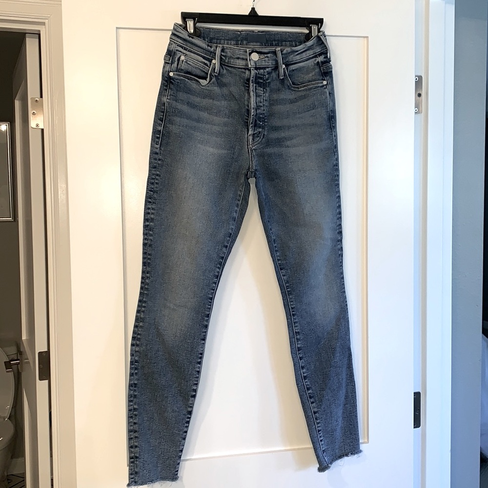 Mother, distressed, blue jeans. Size 26.